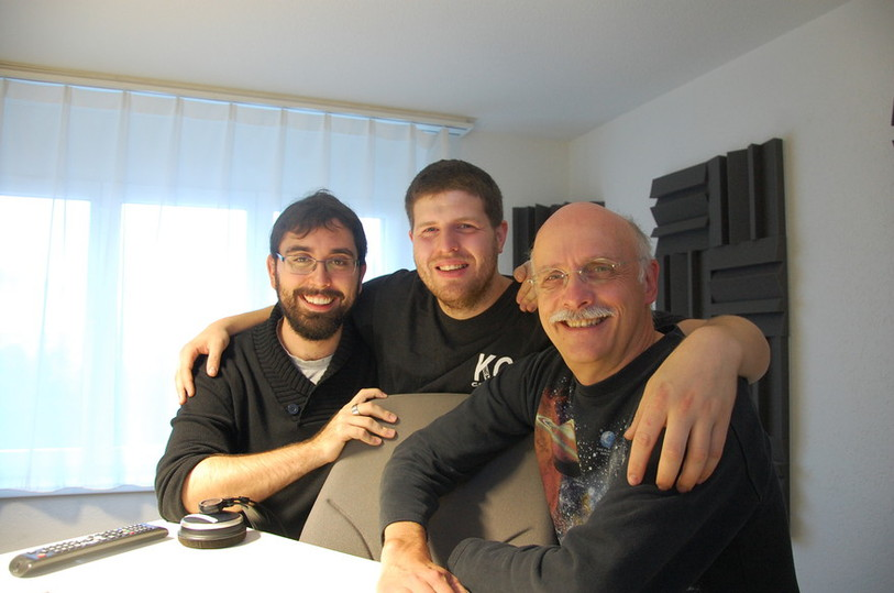 Fabrizio Vacirca créateur et auteur, Pascal Lécureux membre fondateur de l'association KinêmaGraphien, Denis Gruring comédien, docteur Yanakov