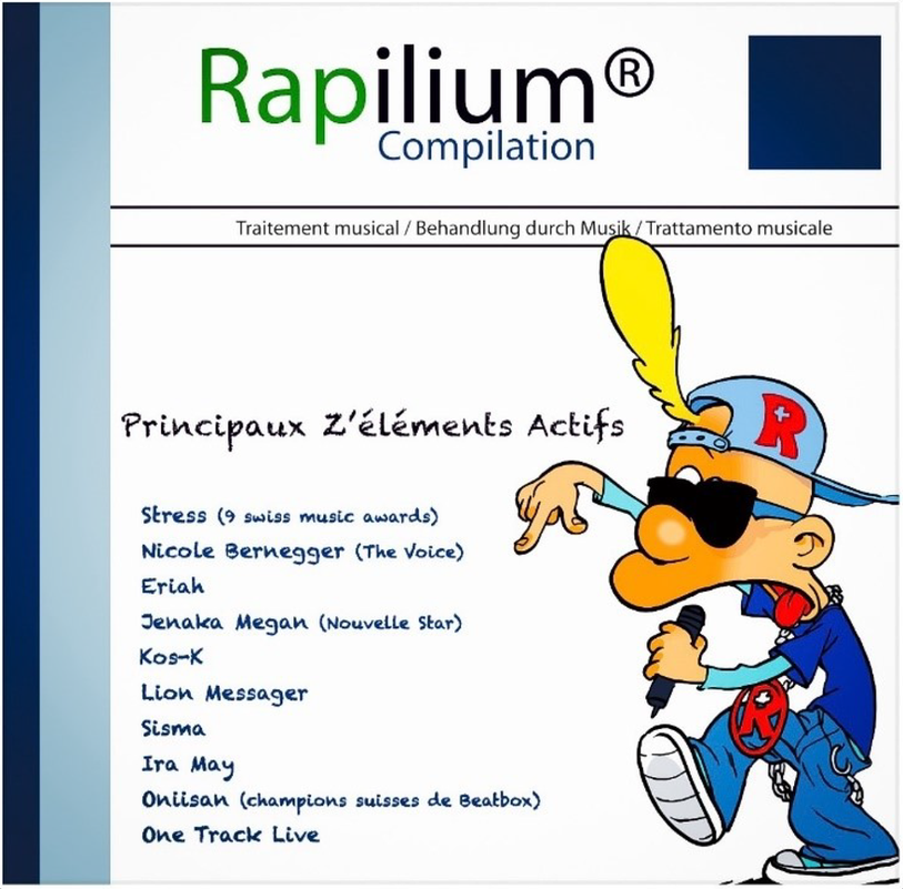 Pochette de l'album Rapilium, avec Titeuf en rappeur
