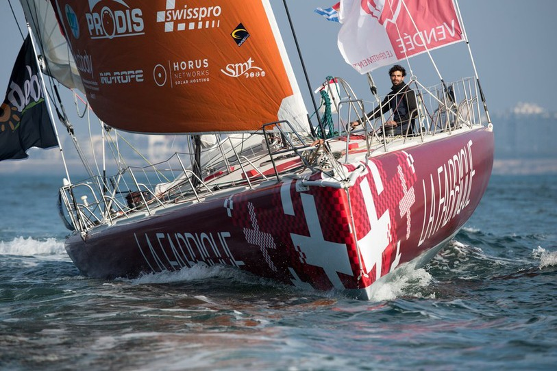 Alan Roura, plus jeune navigateur engagé sur un Vendée Globe. Image: La Fabrique © Christophe Breschi