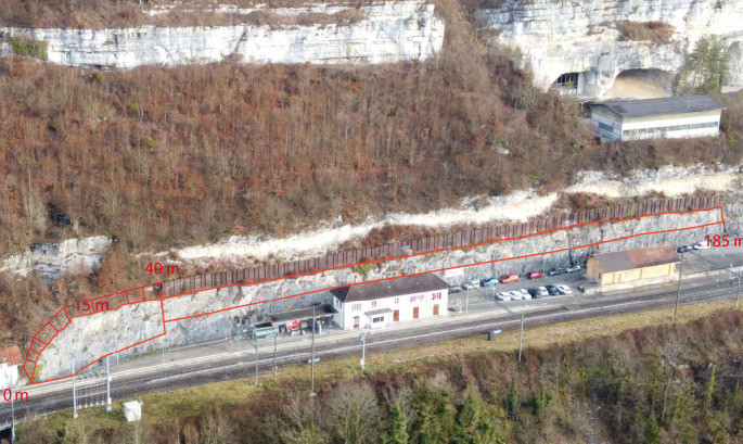 La protection s'étendra sur près de 200 mètres derrière la gare (Photo : CFF).