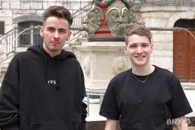 Le duo de musique électronique « Notting » composé de Yan Crevoisier (à gauche) et Joris Montavon (à droite).
