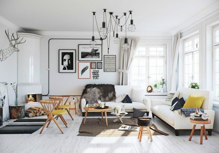 Salon décoration scandinave