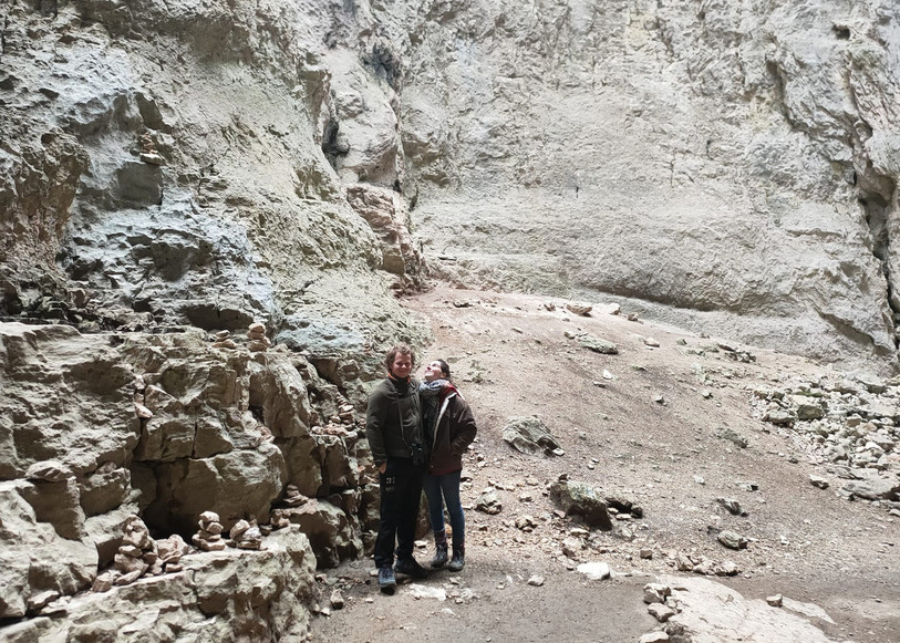 Lucas Wolfer et Eva Colomb ont aussi fait un peu de tourisme, comme ici en Bulgarie (photo : Lucas Wolfer).