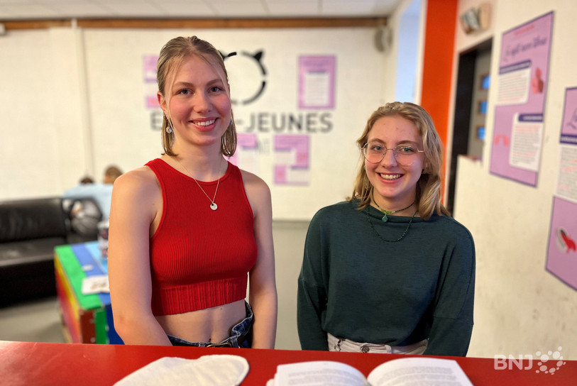 Sydney Rais et Mélia Panchaud ont conçu l'exposition dans le cadre de leur travail de maturité.