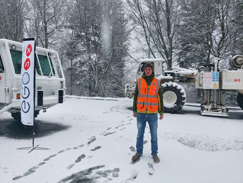 Marius Gruber a présenté les camions vibrateurs samedi matin à Macolin.