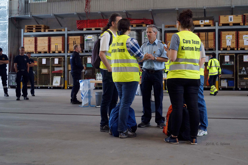 Pierre-André Kuchen est également chargé de former les futurs volontaires du Care Team. (Photo : Care Team)