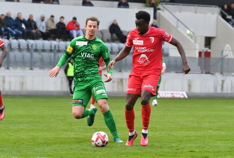 Adama Diakité a inscrit le but de la victoire dans le temps additionnel. (Photo d'archives : Georges Henz)