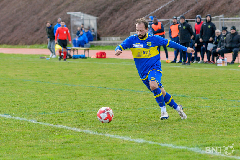 Ricardo Miguel Da Costa Vilela, ailier gauche du FC Coffrane a inscrit le seul but vaudruzien dimanche face à Chênois. (Photo: Bertrand Pfaff)