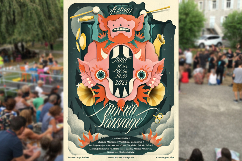 L'affiche de la 2e édition du Rock'R Sauvage a été réalisée par Anaïs Magnenat (photomontage : Rock’R Sauvage / archives).