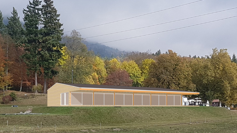La salle polyvalente verra le jour d'ici le début de l'été. (Photo: La Rouvraie)