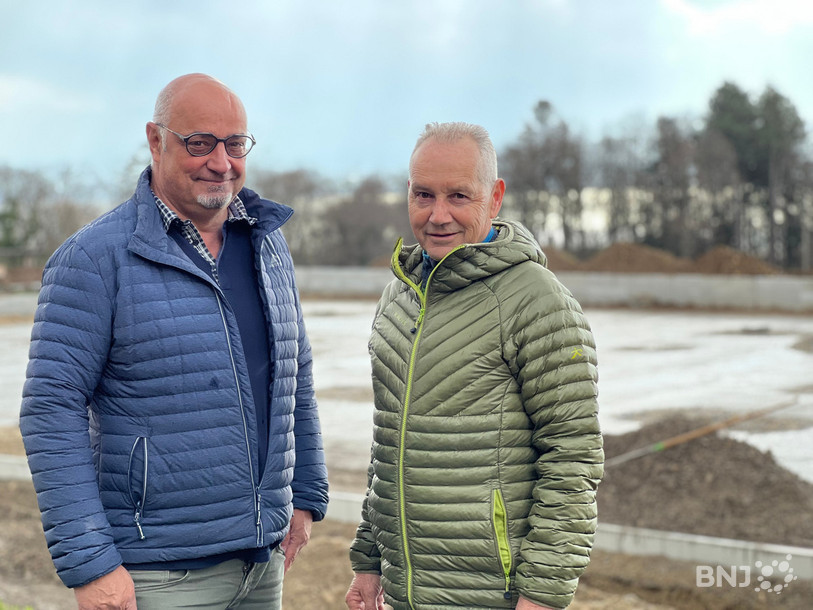 Olivier Gambarini, directeur de la Rouvraie (à gauche) et Pierre-André Jobin, secrétaire du Club des amis de la Rouvraie. 
