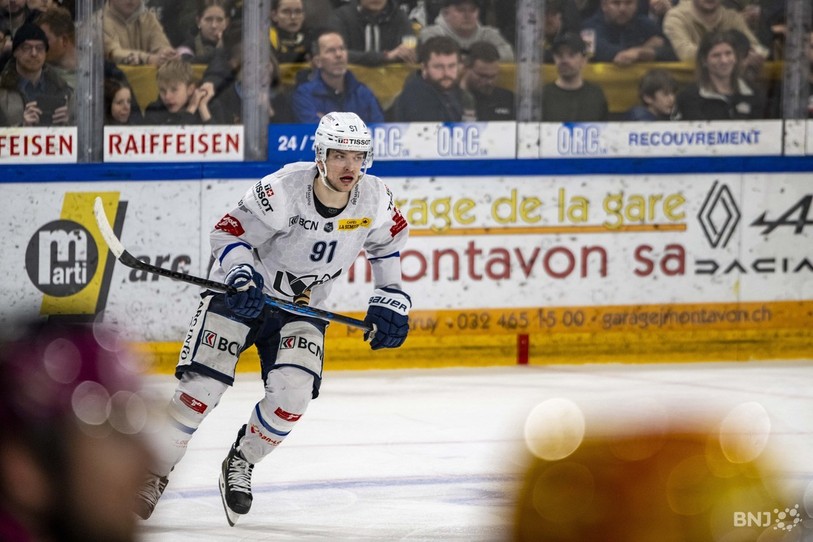C'est Toms Andersons qui a ouvert le score dans le premier tiers-temps. (photo d'archives : Jonathan Vallat).