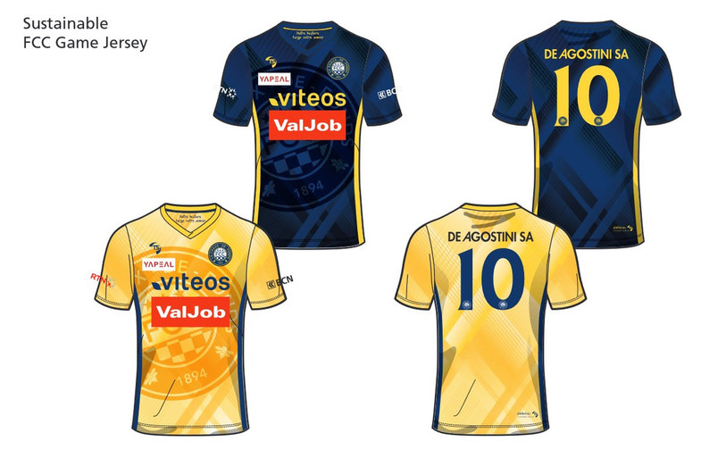 Les maillots du FCC seront composés en partie d'anciens tissus usagés et recyclés. (Photo: FC La Chaux-de-Fonds)