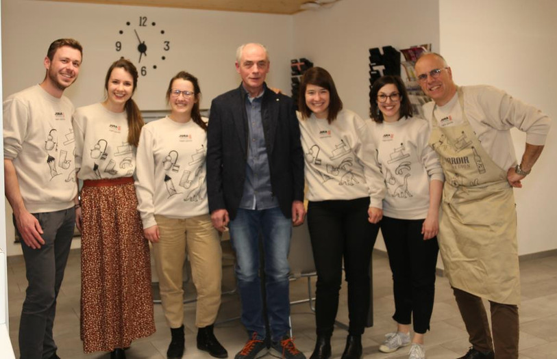 Le Club Terroir Juraregion a accueilli sa première visite de groupes, par les entrepreneurs de la Chambre de commerce et d’industrie du Jura CCIJ. (Photo : APPR).