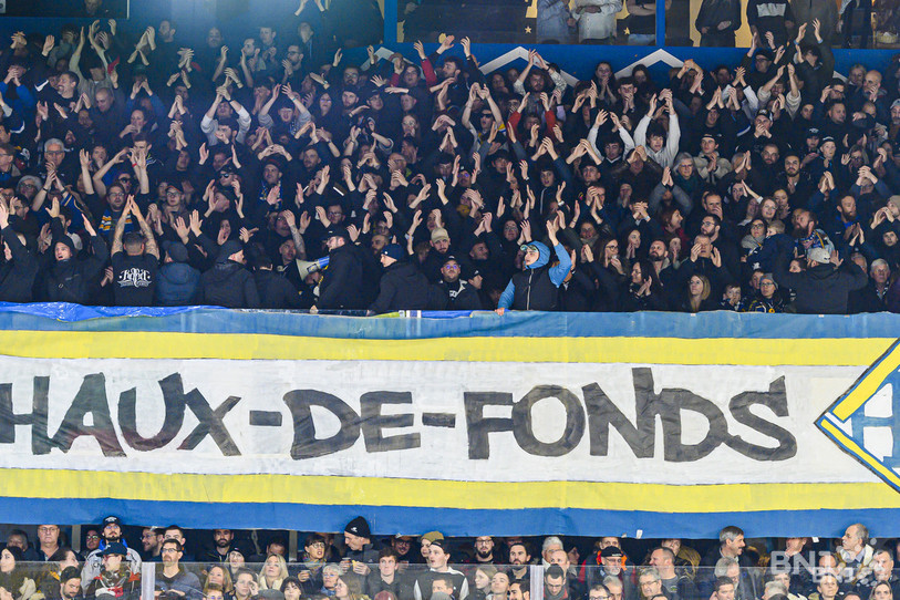 Les supporters du HCC seront interdits d'accessoires samedi soir à Porrentruy (Photo : Bertrand Pfaff)