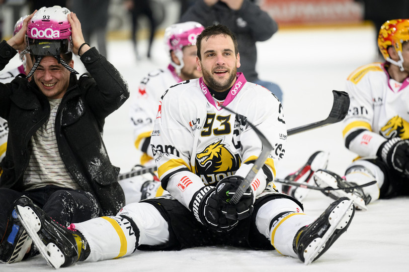 Jordane Hauert referme le grand livre de sa carrière sportive sur un maintien avec son HC Ajoie (photo : KEYSTONE/Laurent Gillieron).