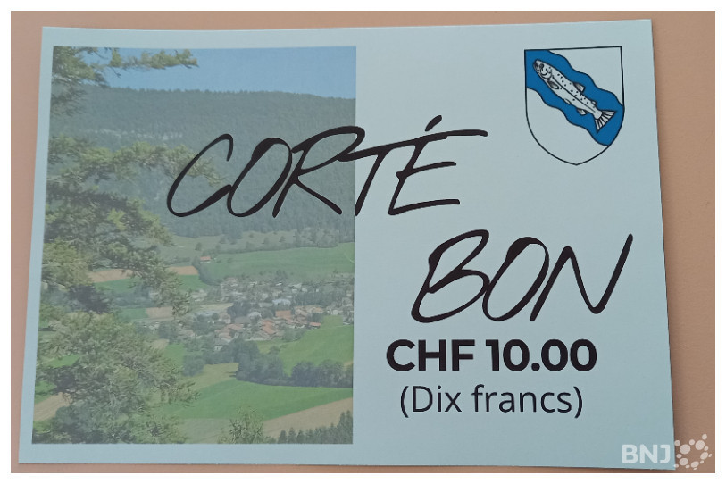 Chaque habitant de Cortébert a reçu un « Corté-bon », d’une valeur de dix francs pour les adultes et cinq francs pour les enfants.