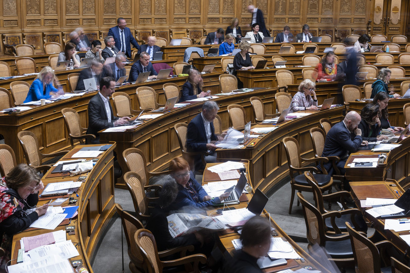 Le Parlement est divisé sur la question des garanties en lien avec le rachat de Credit Suisse par UBS. (Photo : KEYSTONE / Alessandro Della Valle).