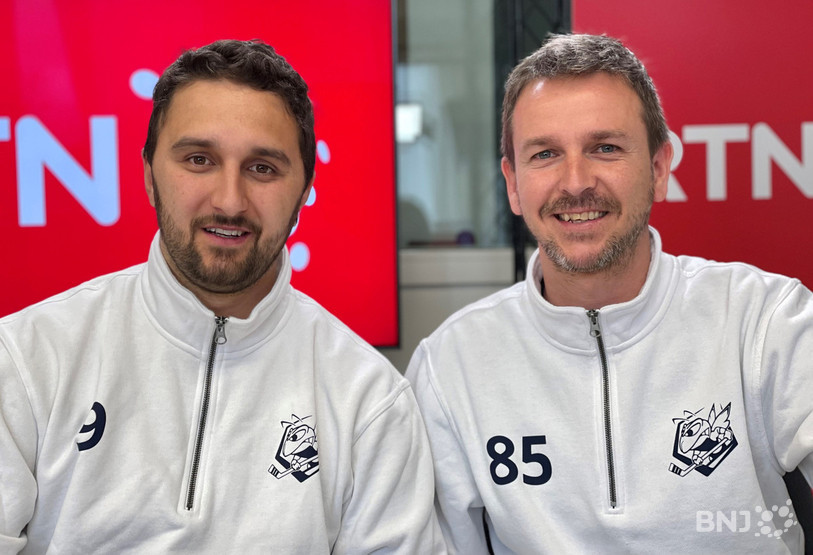 L'entraîneur du SHCC Sven Boiteux et le président et joueur du club Cyril Robert évoquent les demi-finales des play-off de Ligue nationale A de streethockey. 