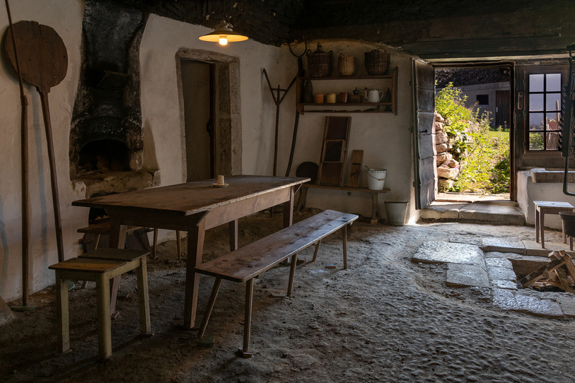 Parmi les pièces conservées dans la maison, il y a notamment la cuisine. (Photo : Olivier Noaillon© Olivier Noaillon, Saint-Brais).