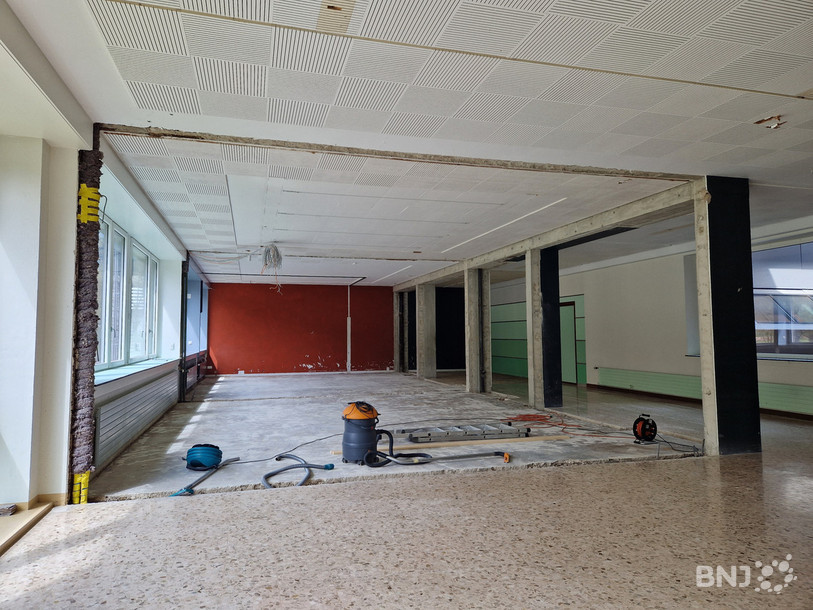 L'espace qui accueillera la nouvelle bibliothèque au sein du collège de Longereuse, ouverte également à la population.