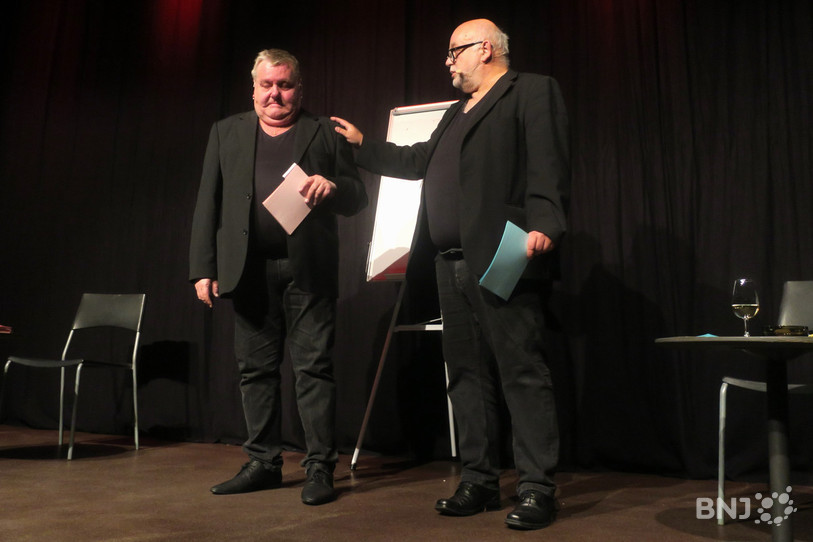 Thierry Meury (à gauche) et Laurent Flütsch présentent un spectacle à base de citations.