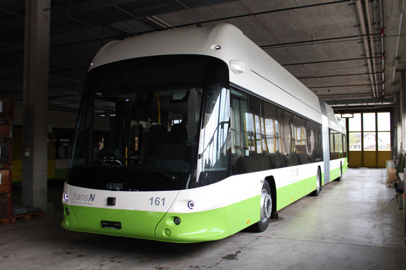 Une partie des trolleybus de TransN, pourtant nouveaux, sont en panne. (Photo: TransN)