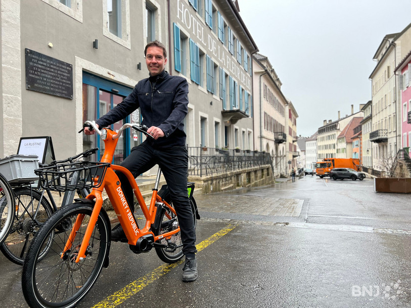 Le conseiller communal en charge de la mobilité, Cédric Dupraz, a déjà adopté le nouveau vélo.
