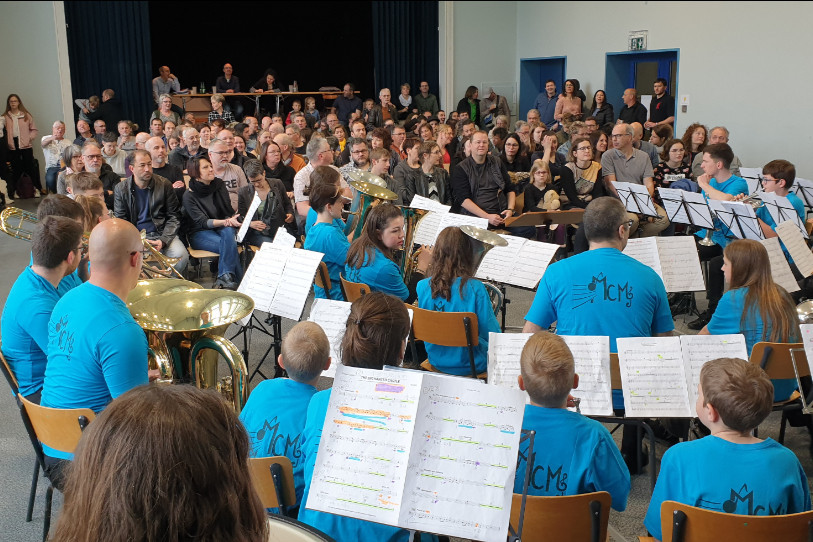 L'ensemble MCM a remporté le premier prix à la Fête des jeunes musiciens jurassiens, dimanche (photo : Jean-Pierre Bendit).