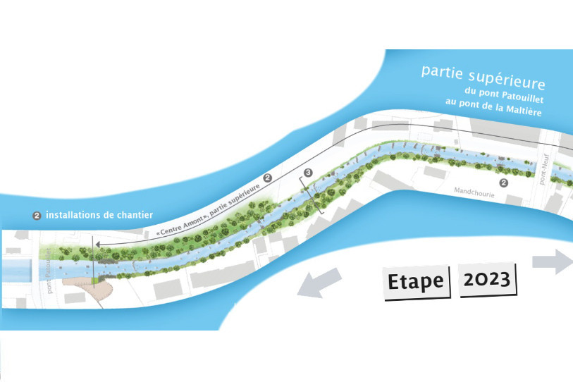 Le projet d'augmentation de la profondeur du lit de la Sorne entre dans une nouvelle étape. (Photo : delémont.ch)