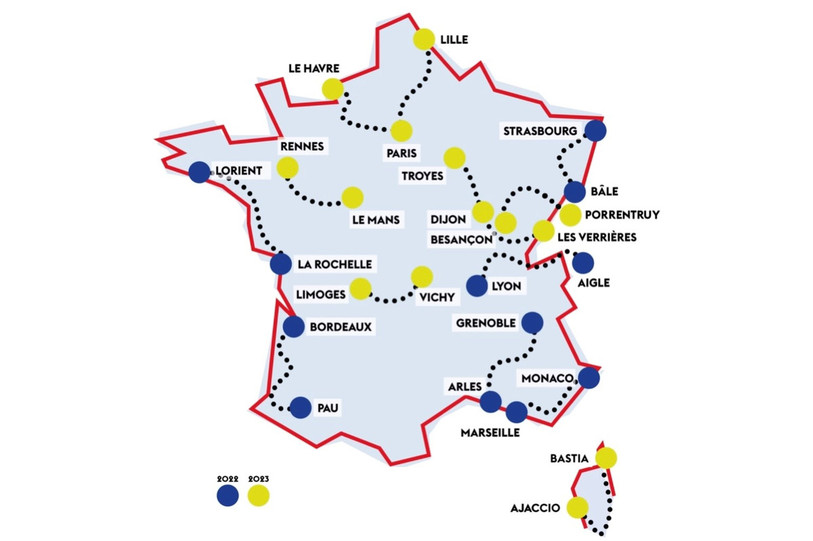Le parcours s'apparente presque à un Tour de France diplomatique. (Photo: En route avec la Suisse)