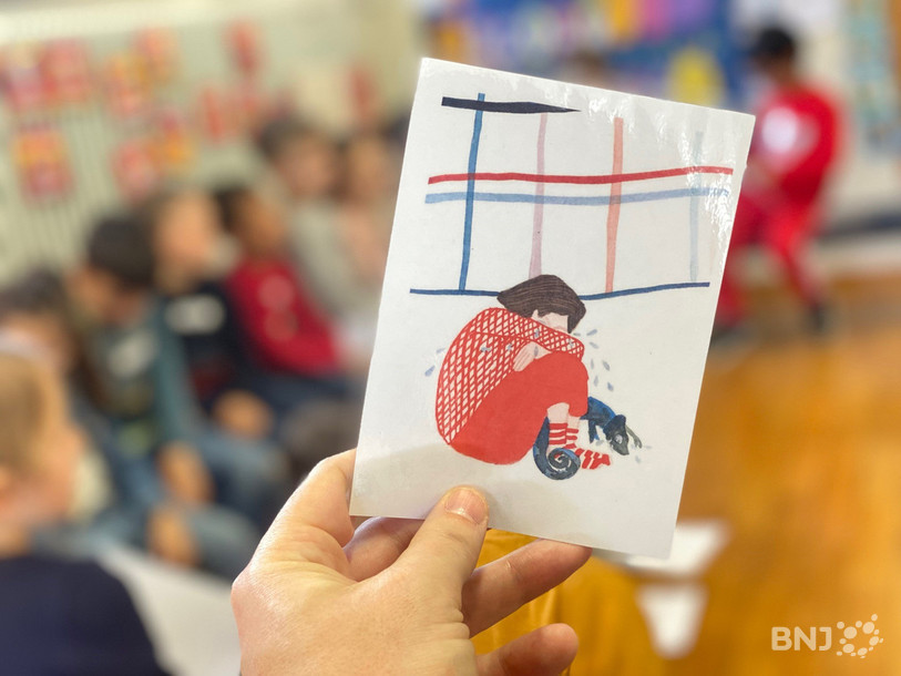 Les enfants ont été invités à exprimer les émotions de la petite Imi, personnage fictif imaginé par Solidarité Femmes.