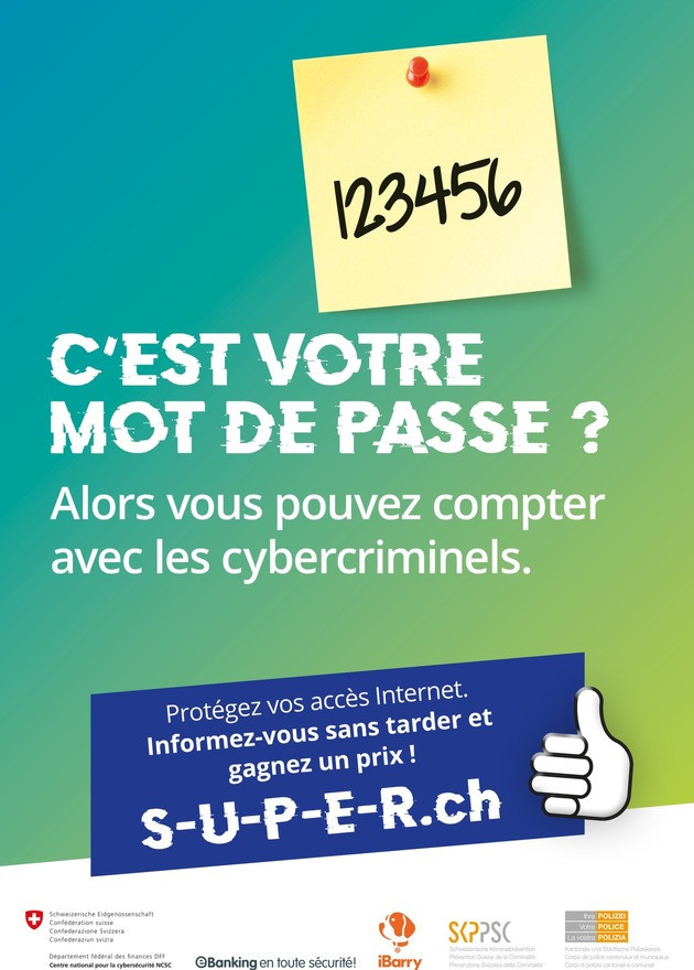 L'affiche de la campagne de prévention nationale « S-U-P-E-R.ch ». (Photo : Police cantonale jurassienne).