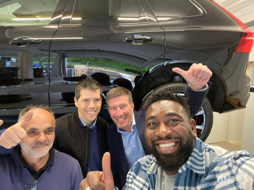 Christian Mukuna au Garage AFH à Hauterive.