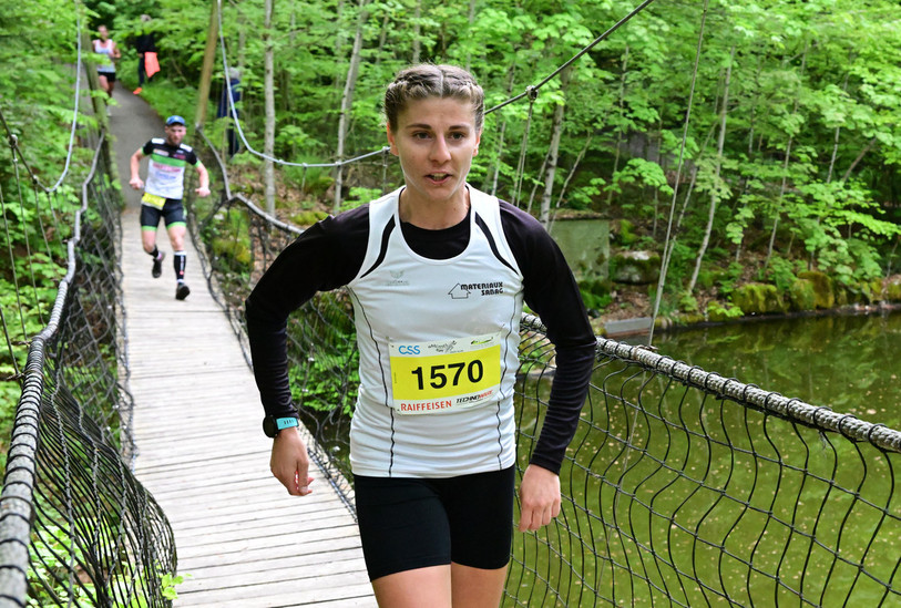 Kirlène Dolce (ici lors de la Narcisses Run) s'offre la victoire et signe un nouveau record (photo : archives/Georges Henz).