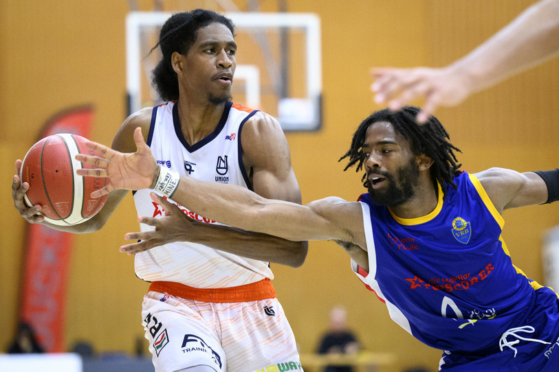 Auteur de 15 points mardi soir, le Topscorer d'Union Neuchâtel, Dalan Ancrum, semble avoir retrouvé sa confiance. (Photo : Keystone / Laurent Gillieron)