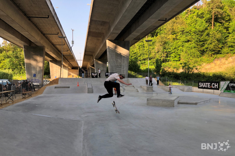 Les skateurs ont pu découvrir les nouvelles installations à Porrentruy.
