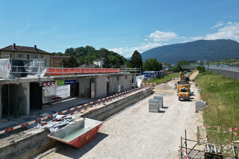 La gare d'Areuse subit un profond lifting. Les travaux doivent permettre un meilleur accès aux personnes à mobilité réduite.