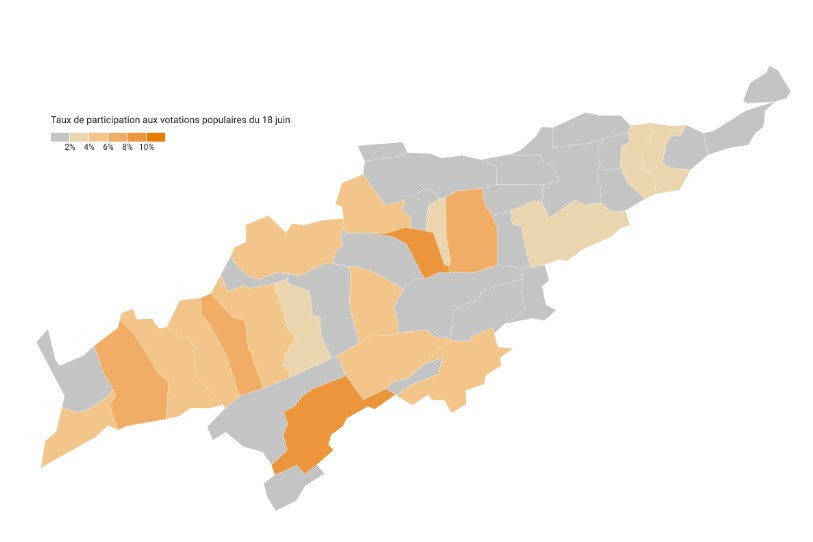 Les citoyens peuvent consulter en temps réel la participation électorale des communes de la région. 