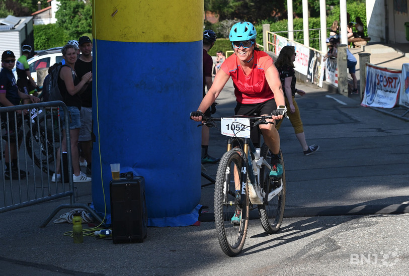 Valérie Schäublin avec le sourire à l'arrivée. (Photo : George Henz).