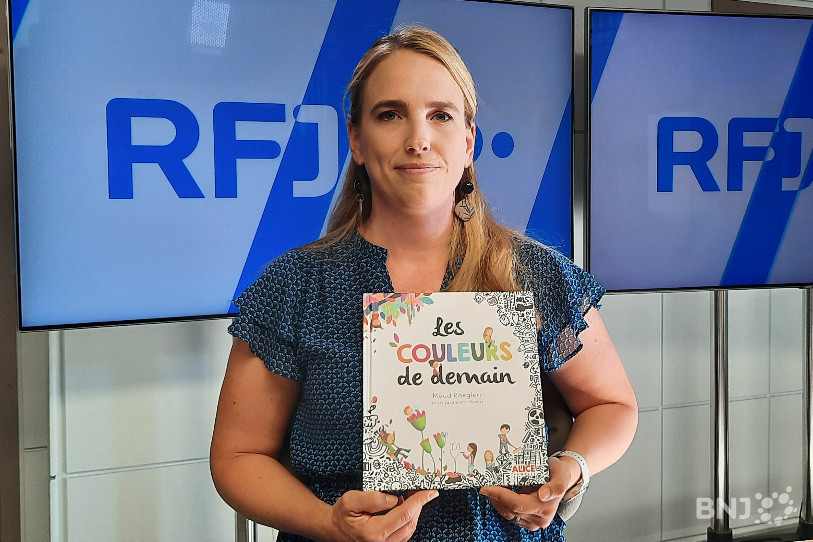 Joanne Bucher, responsable de Croc'livres à Bassecourt, a choisi de présenter l'ouvrage intitulé « Les couleurs de demain ».