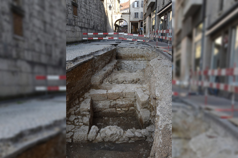 Les fondations de la Porte de la Bussière à Porrentruy. (Photo: Office de la culture jurassien)