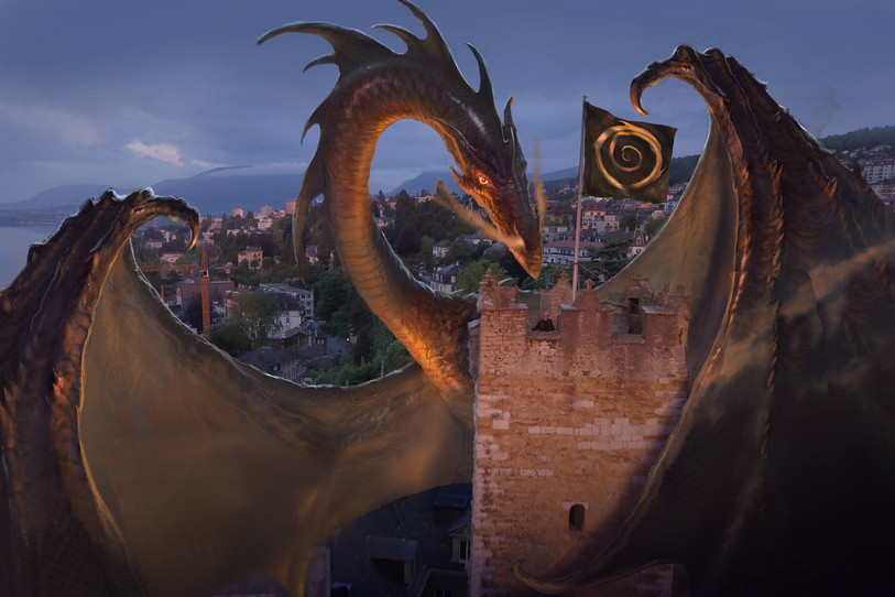 La Tour des prisons de Neuchâtel et ses annexes deviendront dès 2025 un pôle d'échange et de création autour du fantastique. (Illustration : John Howe)