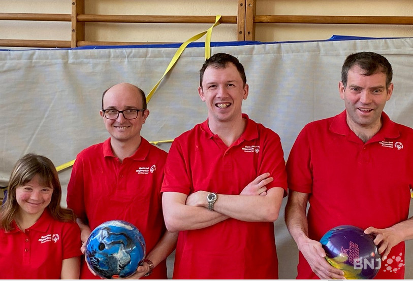 Les quatre sportifs retenus (de g. à d.) : Kelly Lehmann, Sylvain Robert-Tissot, Christophe Steiner et Cédric Zbinden.