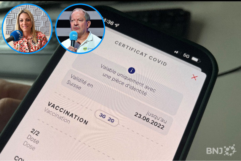 Sandra Hauser (secrétaire générale du Centre Jura) et Philippe Siraut (président des Socio-Chrétiens Jura) partagent leurs arguments au sujet de la loi Covid-19.