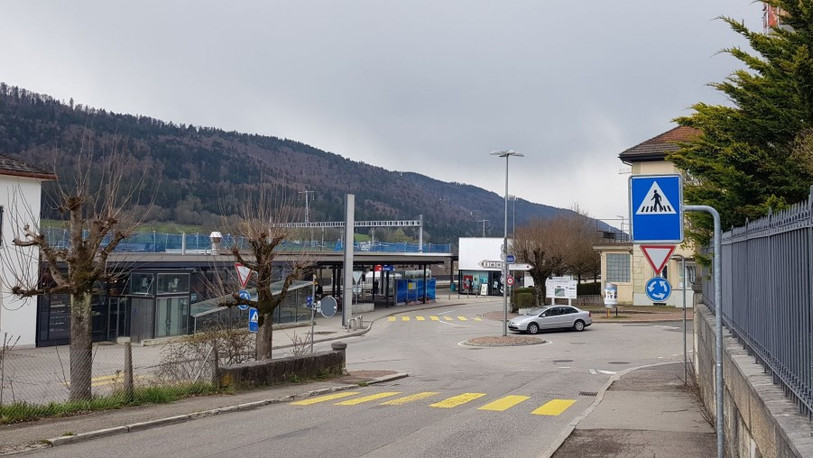 La place devant la gare aura un tout autre visage. (Photo : Municipalité de St-Imier).