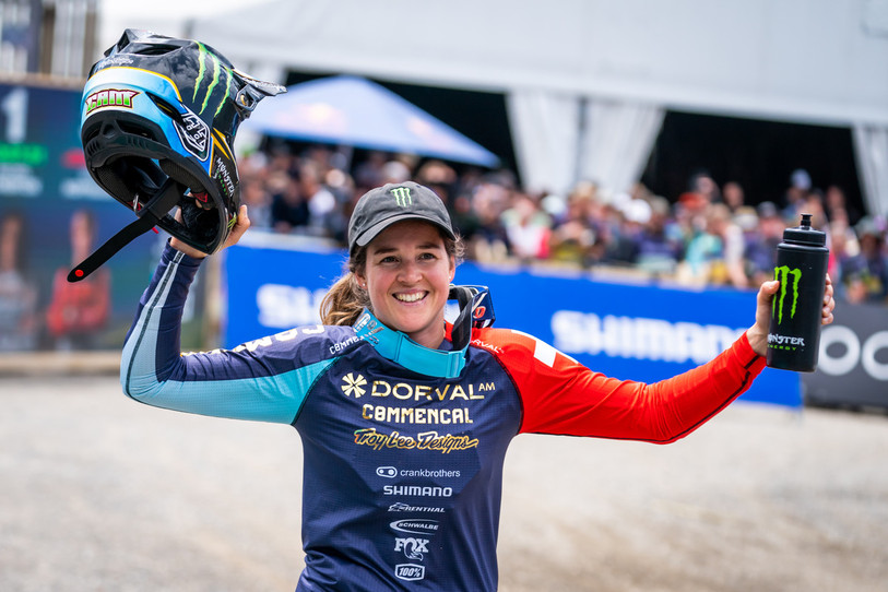Camille Balanche (ici à Lenzerheide) peut savourer son début de saison (photo : KEYSTONE/Maxime Schmid).
