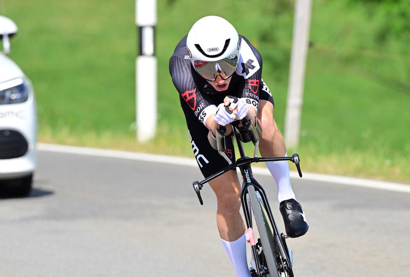 Yannis Voisard (ici  sur le Tour de Suisse 2023) a pris une belle 16e place en Pologne (photo : archives Georges Henz).