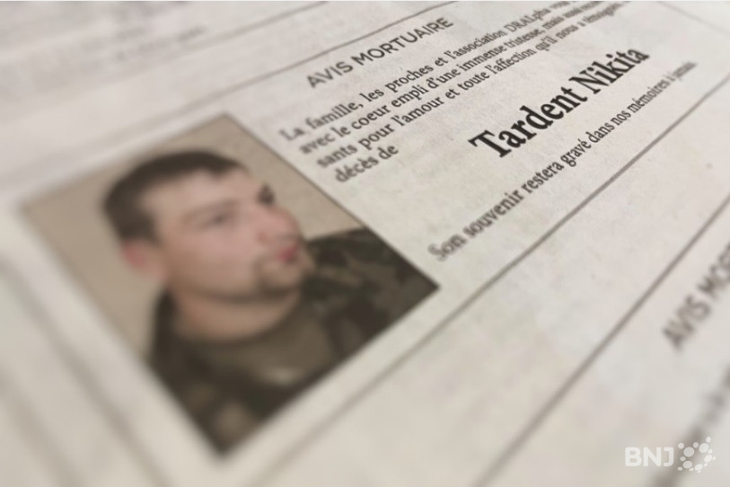 L’avis mortuaire de Nikita Tardent a provoqué une onde de choc dans la région ce vendredi.