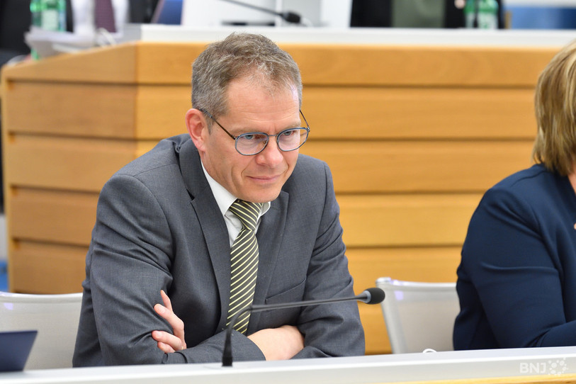 Le ministre jurassien David Eray a plaidé en faveur de l'acceptation de la motion de Céline Robert-Charrue Linder. (Photo : archives Georges Henz)